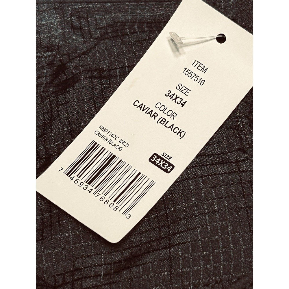 Banana Republic Men's 34x34 Black Flat Front Tech Pants Polyester New With Tags